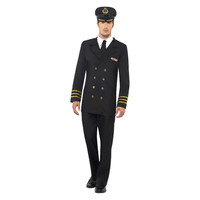Smiffys Marine Officier Kostuum - Zwart