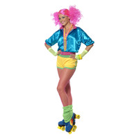 Smiffys Skater girl Kostuum - Neon