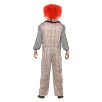 Smiffys Vintage Clown Kostuum - Grijs En Rood