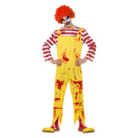 Smiffys Kreepy Killer Clown Kostuum - Geel En Rood