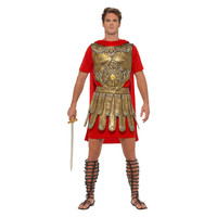 Smiffys Romeinse Gladiator Kostuum - Goud En Rood