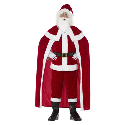 Smiffys Deluxe Kerstman Kostuum - rood
