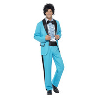 Smiffys 80s Prom Koning Kostuum - Blauw