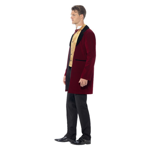 Smiffys Deluxe Edwardian Gentleman Kostuum - Rood
