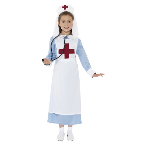 Smiffys Ww1 Verpleegster Kostuum - Blauw