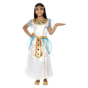 Deluxe Cleopatra Meisje Kostuum - Wit