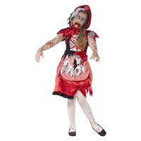 Smiffys Zombie Roodkapje Kostuum - Rood