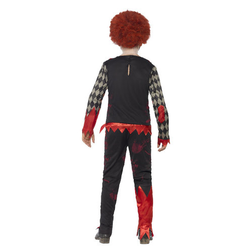 Smiffys Deluxe Zombie Clown Kostuum - Rood En Groen