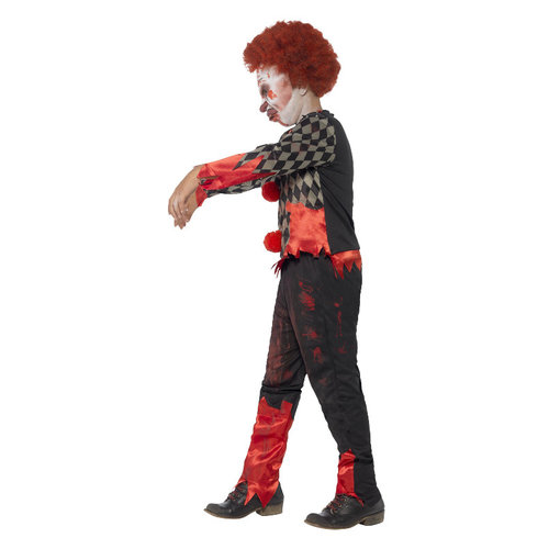 Smiffys Deluxe Zombie Clown Kostuum - Rood En Groen