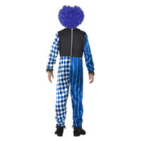 Smiffys Deluxe Sinistere Clown Kostuum - Blauw