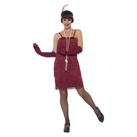 Smiffys Flapper Kostuum - Rood