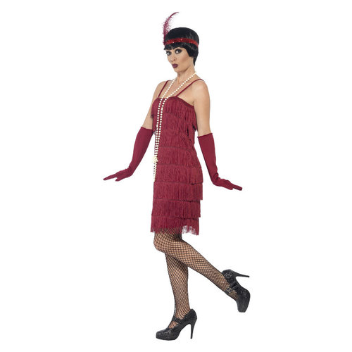 Smiffys Flapper Kostuum - Rood