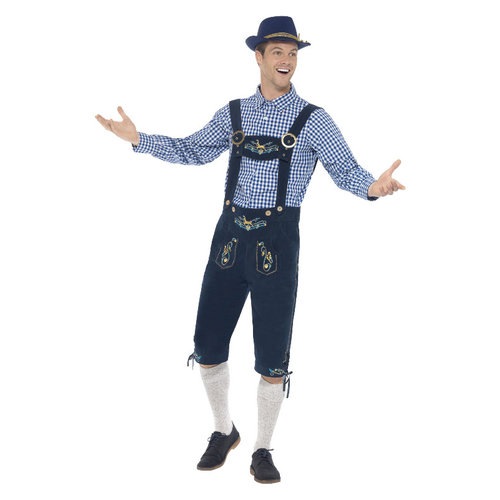 Smiffys Deluxe Traditionele Rutger Beiers Kostuum - Blauw