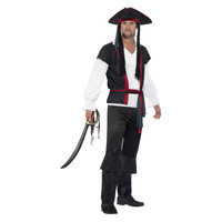 Smiffys Aye Aye Piratenkapitein Kostuum Zwart