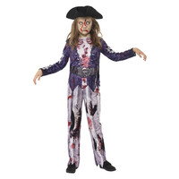 Smiffys Deluxe Jolly Rotten  Piraat Meisje Kostuum - Blauw