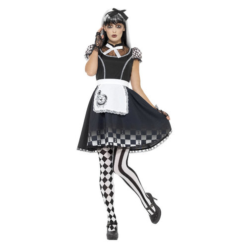 Smiffys Alice Kostuum Gothic Zwart