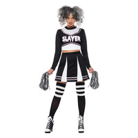 Smiffys Fever Gotische Cheerleader Kostuum - Zwart