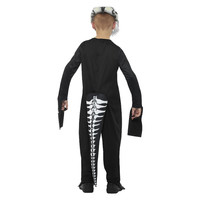 Smiffys Deluxe T-rex Skelet Kostuum - Met Bodysuit - Black