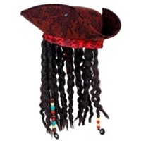 Widmann Tricorn met bandana en dreadlocks