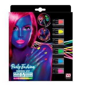 Set van 6 Neon Make-up potloden.