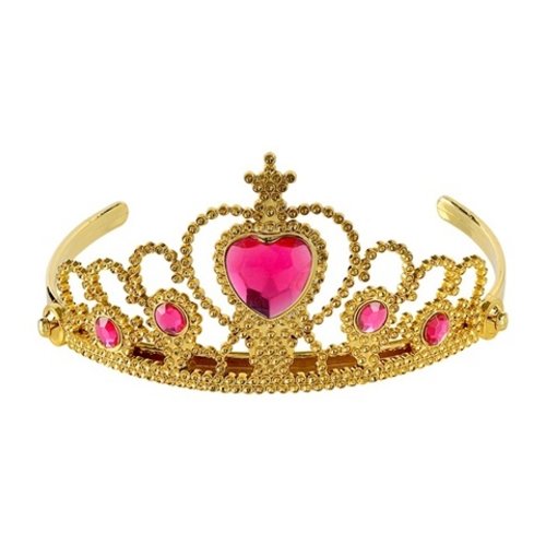 Widmann Tiara Goud met Roze Steentjes