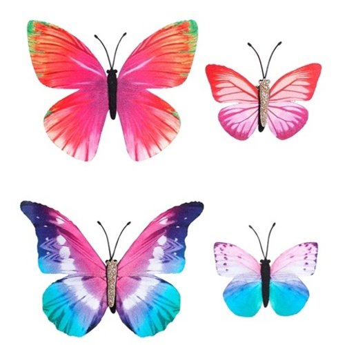 Widmann Set van 4 vlinder haarclips