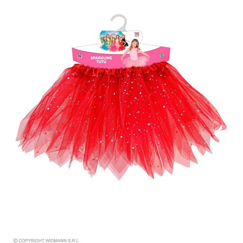 Widmann Fonkelende Tutu 30 cm Rood