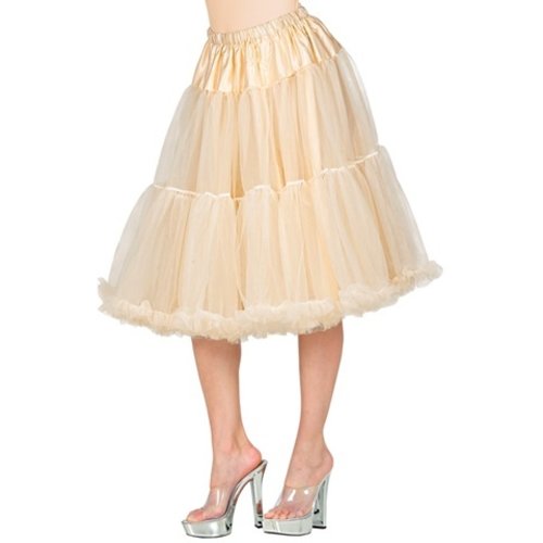 Widmann Tulle Rok met Ruffels / Petticoat 65 cm Creme