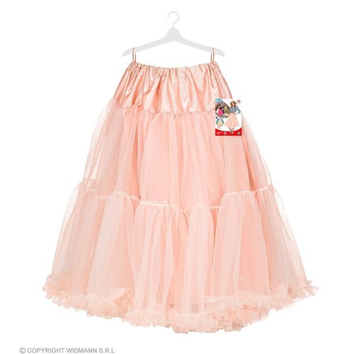 Widmann Tulle Rok met Ruffels / Petticoat 65 cm Antiek Roze