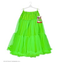 Widmann Tulle Rok met Ruffels / Petticoat 65 cm Groen