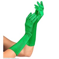 Widmann Handschoenen Satijn Elastaan 40 cm, Groen