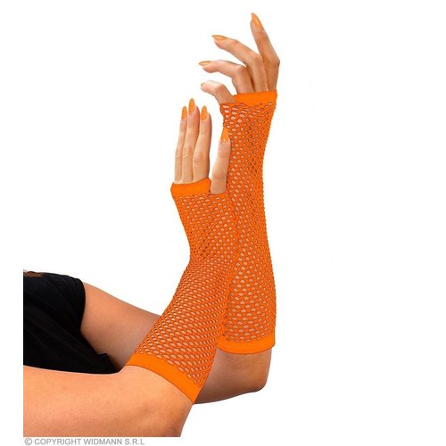 Widmann Vingerloze Handschoenen  Lang Neon Oranje