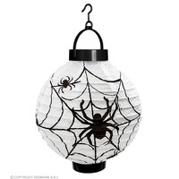 Widmann Lampion Spinneweb met Ledlicht inkl. batterij 20 cm