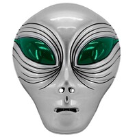 Widmann Masker Alien, Plastic Zilver