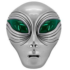 Masker Alien, Plastic Zilver