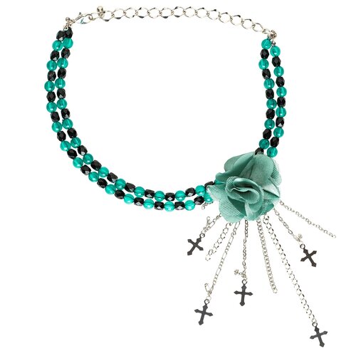 Widmann Gotische Choker met Roos, Groen