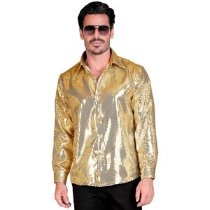 Paillettenshirt Heren Goud