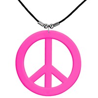 Widmann Neon Hippie Ketting Roze