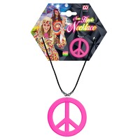 Widmann Neon Hippie Ketting Roze