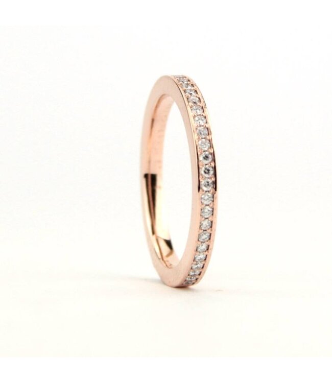 ROEMER roségouden zijbandje met diamant