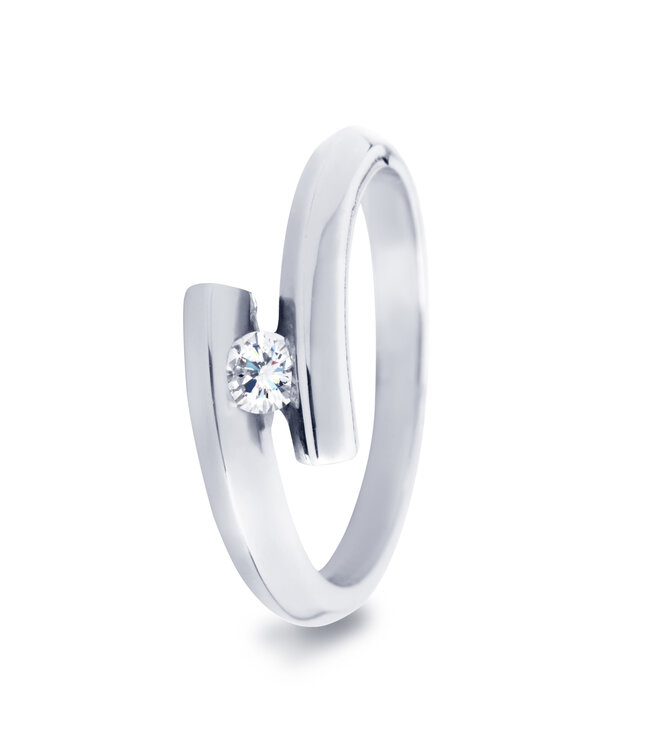 R&C Witgouden ring Penelope met 0,08ct WSi