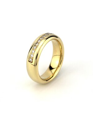 ROEMER ROEMER geelgouden ring met diamant