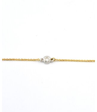 ROEMER Armband 14 kt bicolor goud met 0.10 karaat