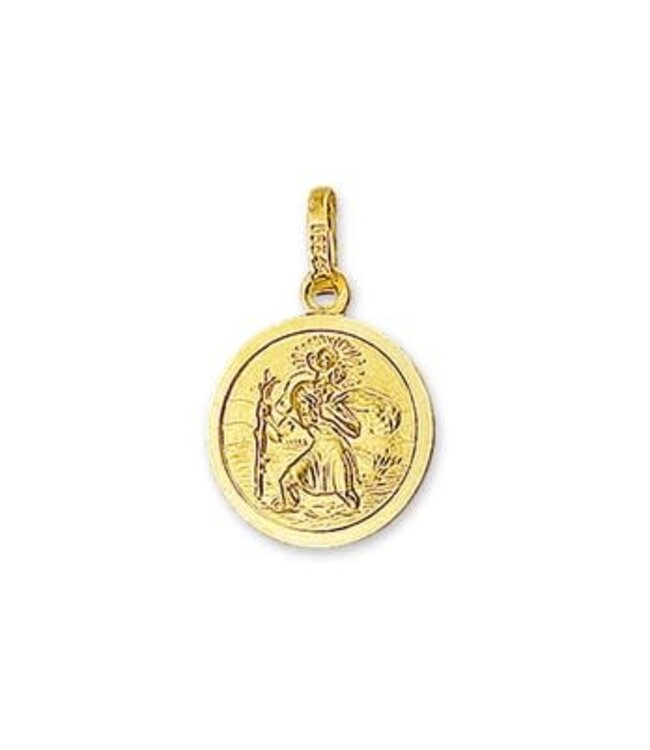 Hanger geelgouden christoffel 12mm 40.01578