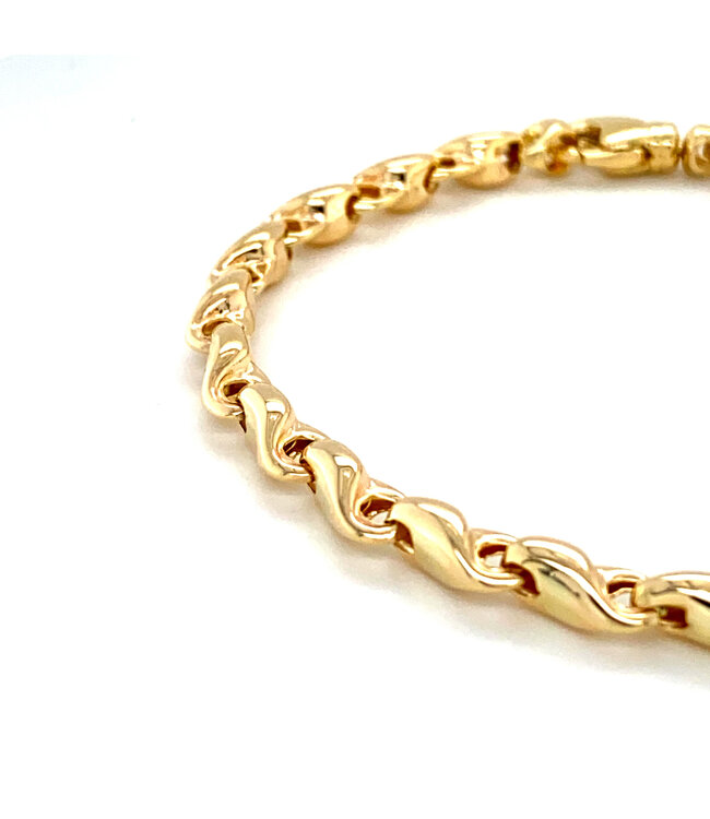 Monzario armband 1081A 19cm. 14 kt. geelgoud