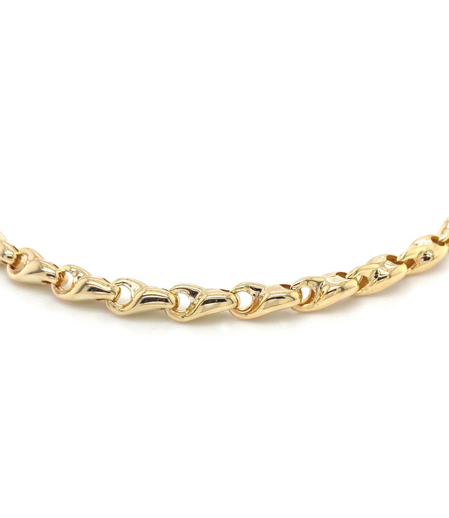Monzario collier 1081C 45 cm. geelgoud