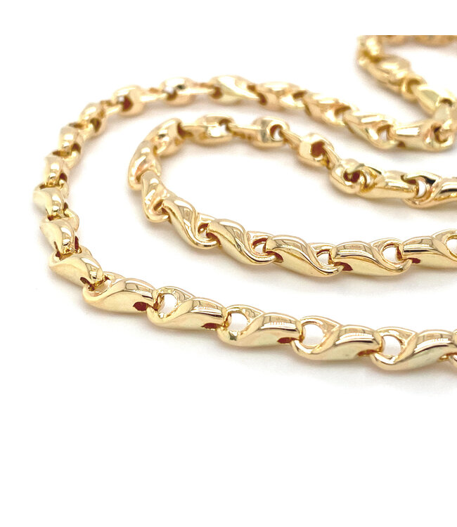 Monzario collier 1081C 45 cm. geelgoud