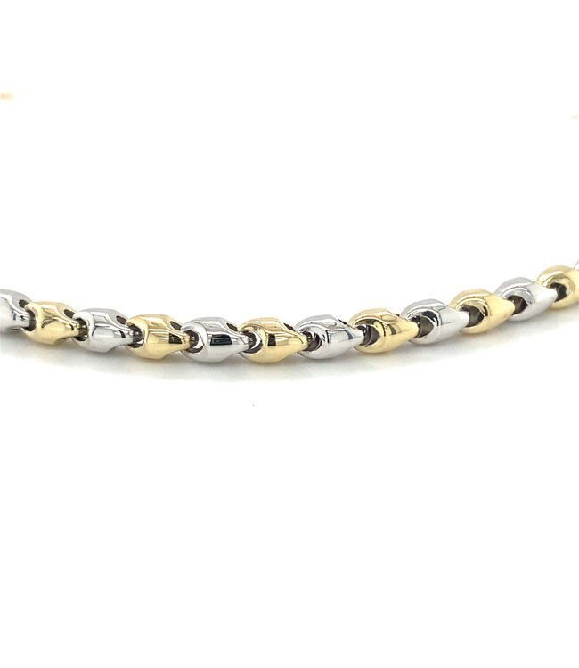 Monzario collier 14K geelgoud met witgoud 838C BIC