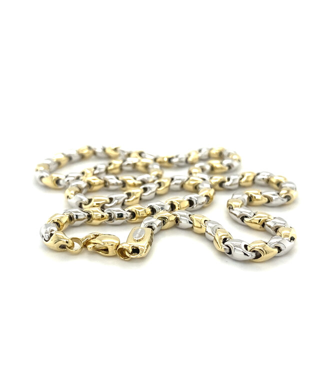 Monzario collier 14K geelgoud met witgoud 838C BIC