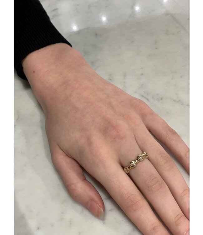 ROEMER by Bregje geelgouden ring "drops"